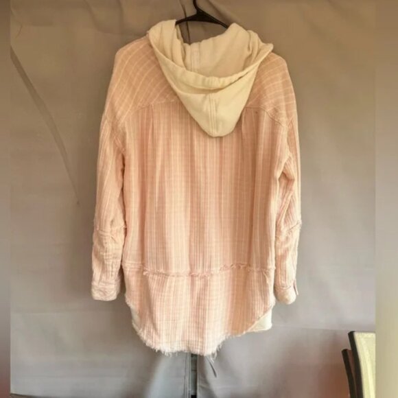 Free People We the Free Calico Basin RARE COLOR Stripe Button Down Jacket XS - Picture 2 of 5